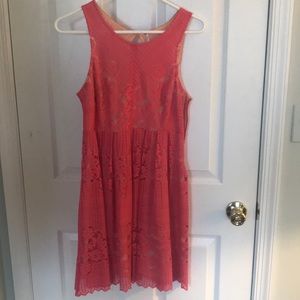 Free people lace pink dress